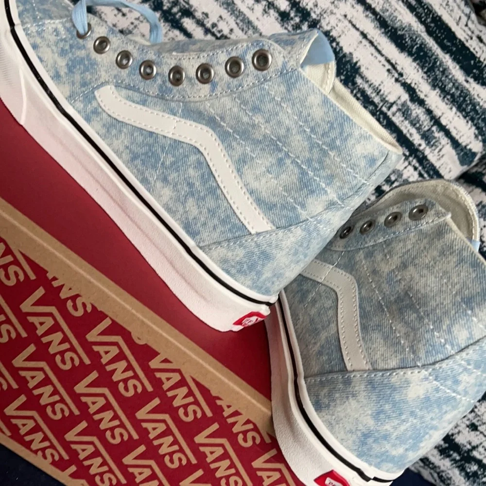 Vans Sk8-Hi Tapered Denimdstry Winter Sky Marshmalow MENS - Picture 15 of 16